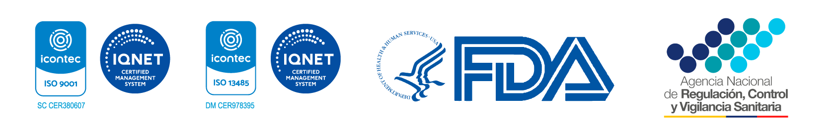 Certificaciones ISO 9001, ISO 13485, FDA y ARCSA